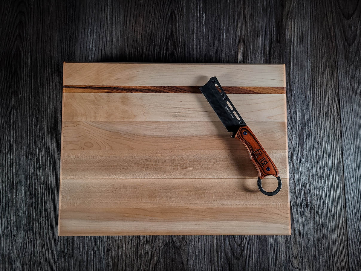Maple and Canary Wood Cutting Board