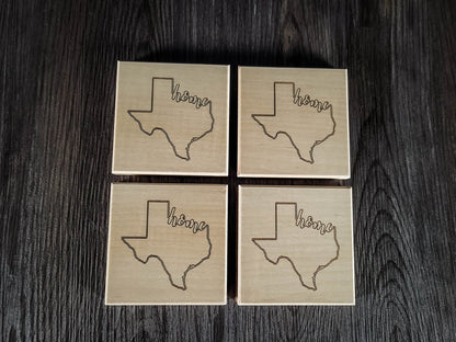 Maple Texas Home Coaster Set