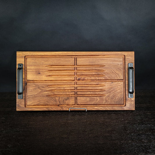 Wood Pecan BBQ Tray