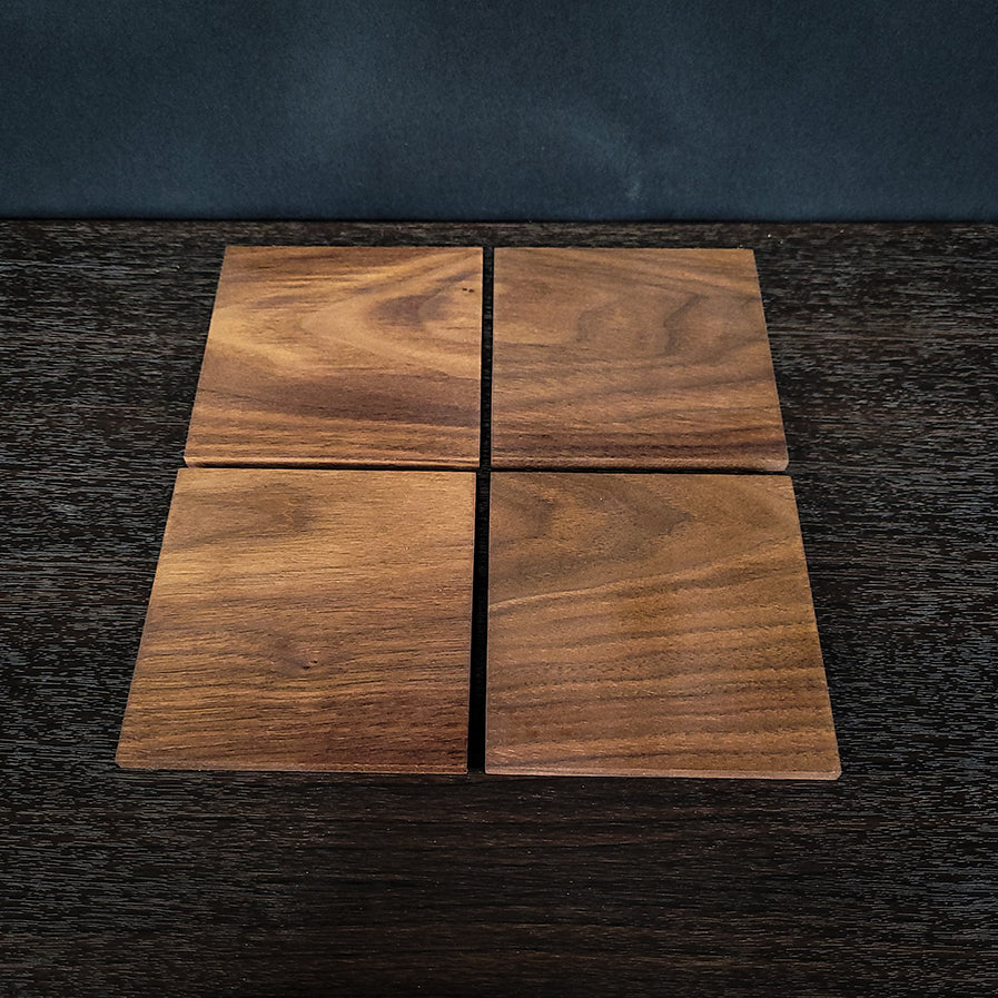 Walnut Coaster Set