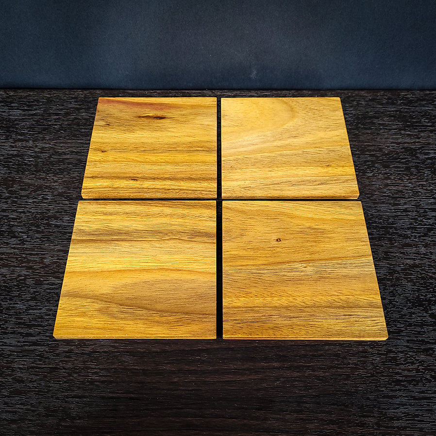 Canary Wood Coaster Set
