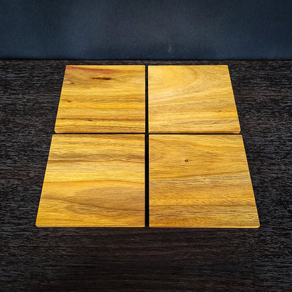Canary Wood Coaster Set